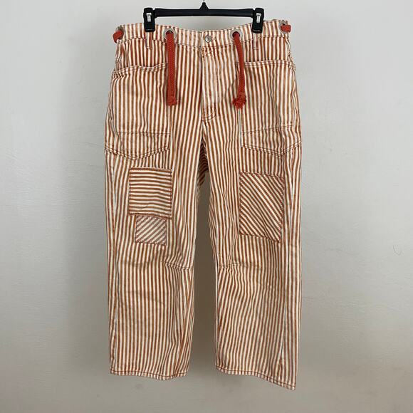 Free People Denim - We The Free - Free People Moxie Railroad Low-Slung Jeans - Citrus - Size 31
